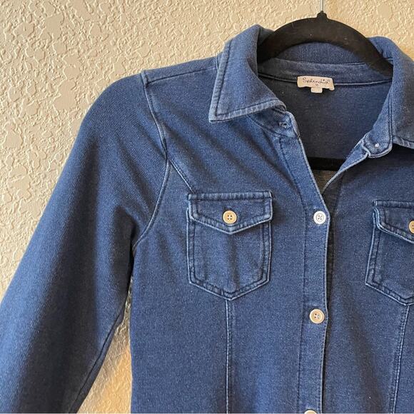 Splendid Girls Denim Shirt Dress Size 10 - Picture 2 of 7
